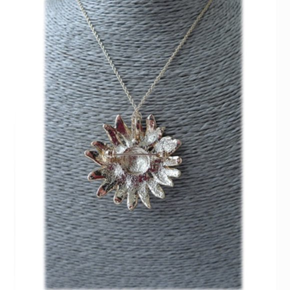 Titanic Jewelry Collection Flower Brooch Necklace - Picture 3 of 4